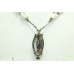Handcrafted Necklace 925 Sterling Silver Natural White Mother Of Pearl MOP Stone